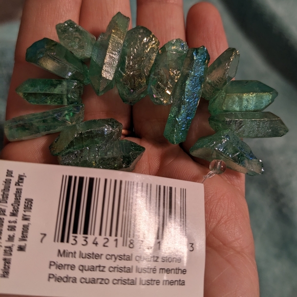 .925 Sterling Silver Pendant Mint Luster Crystal Quartz Stone Artisan Spiral - Picture 16 of 16